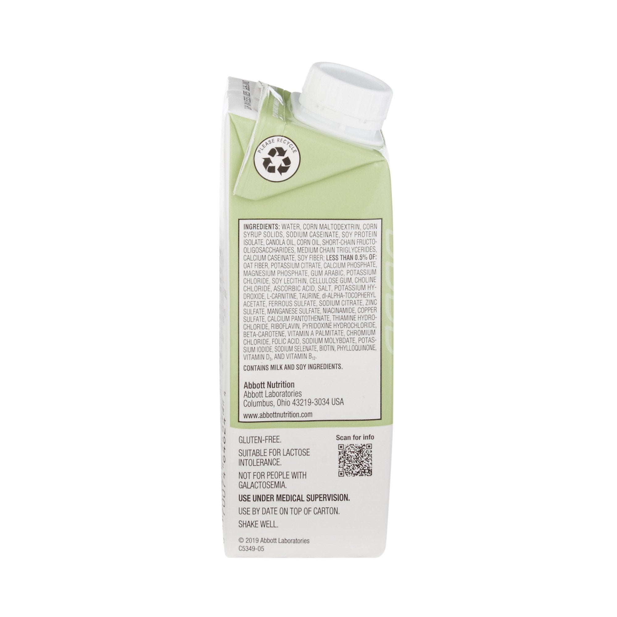 Tube Feeding Formula Jevity® 1.2 Cal with Fiber Unflavored Liquid 8 oz. Reclosable Carton