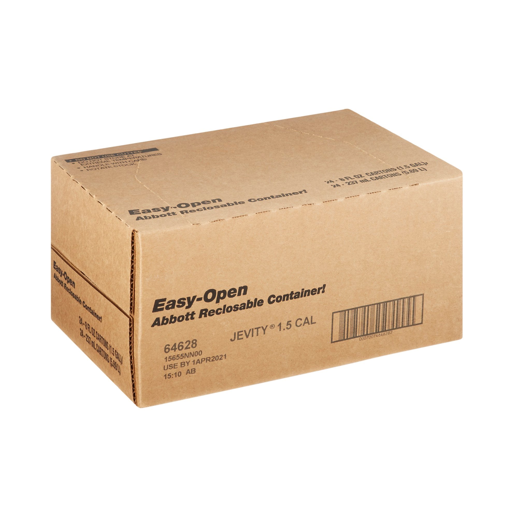 Tube Feeding Formula Jevity® 1.5 Cal with Fiber Unflavored Liquid 8 oz. Reclosable Carton