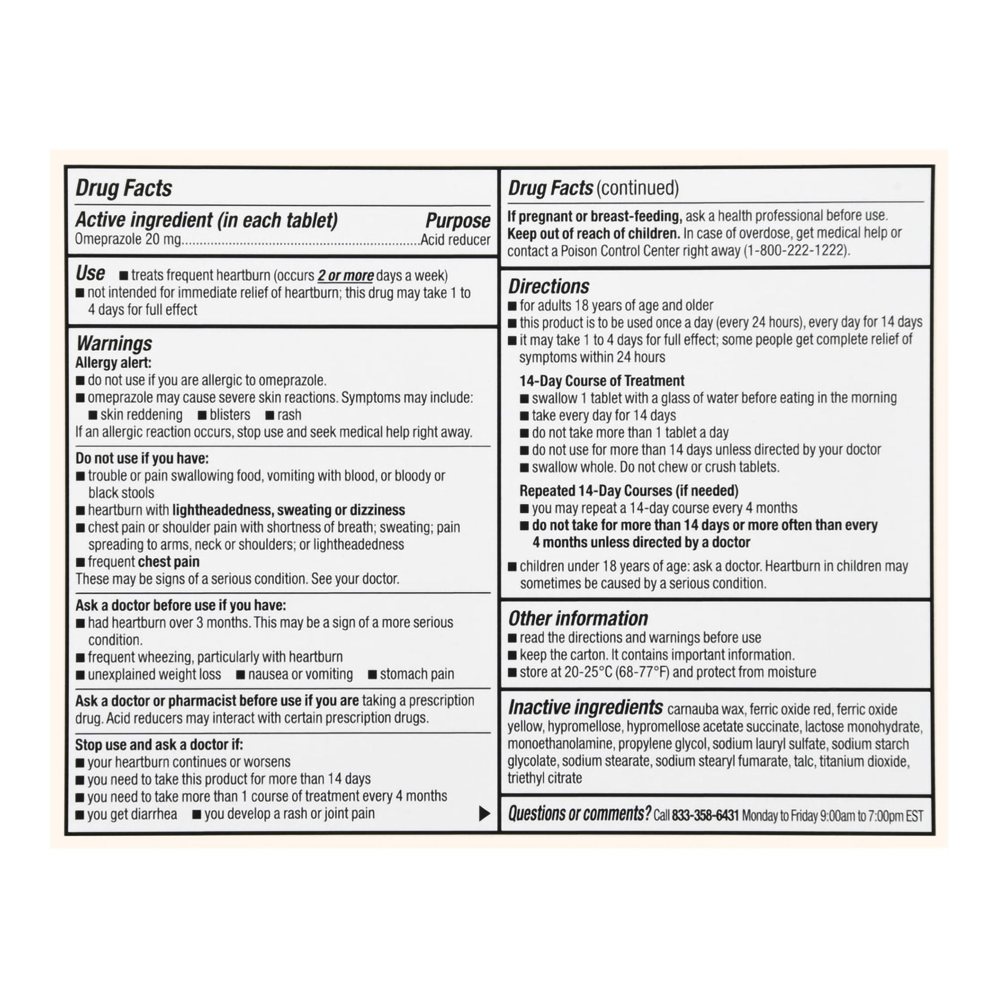Tab Omeprazole 20Mg 42-Box (Prilosec Otc)