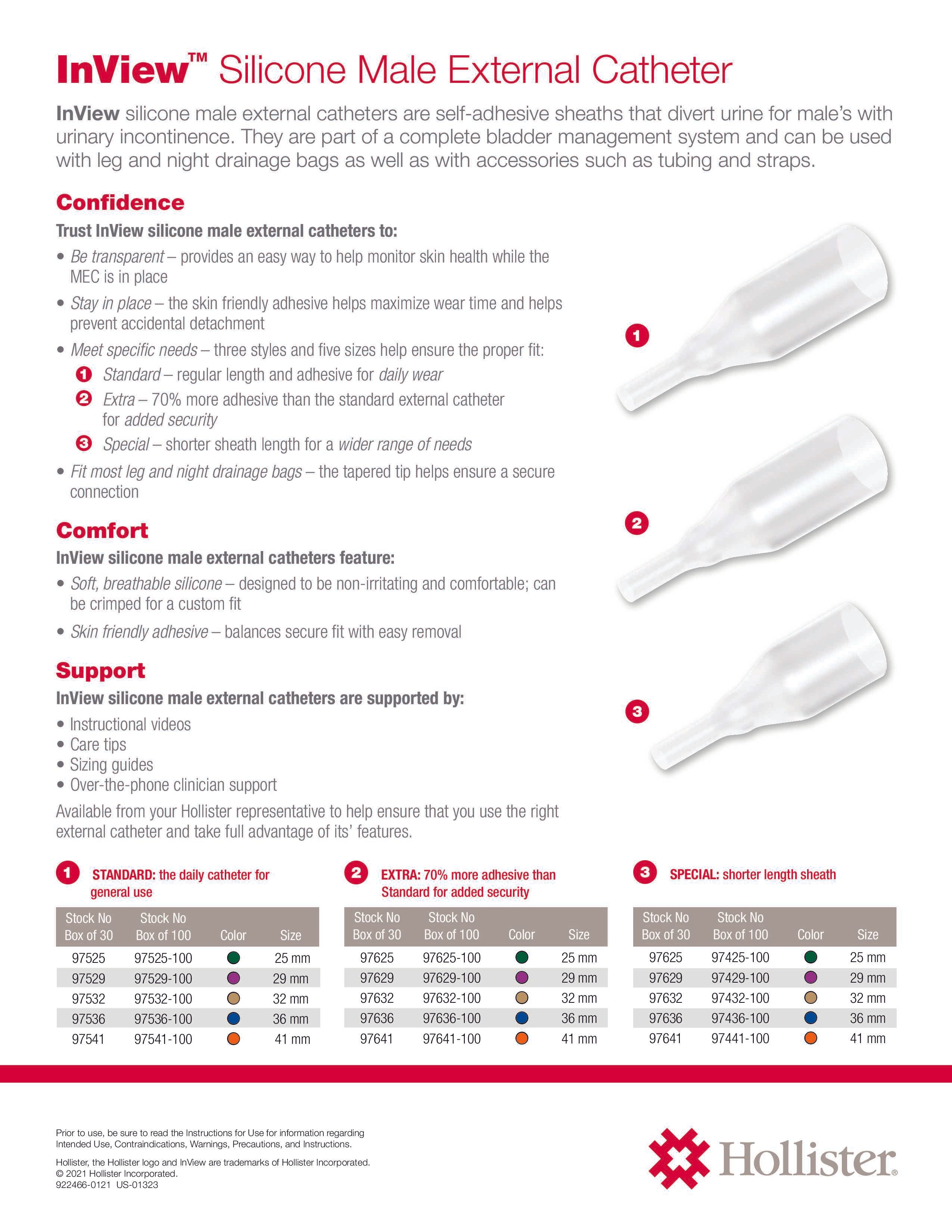 InView™ Extra Silicone Male External Urinary Catheter