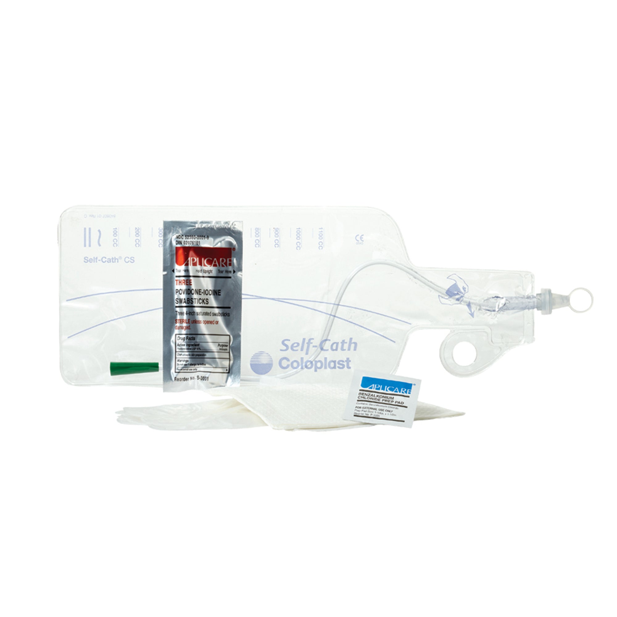 Male Intermittent Closed System Catheter Tray Self-Cath® Straight Tip Without Balloon Lubricated PVC