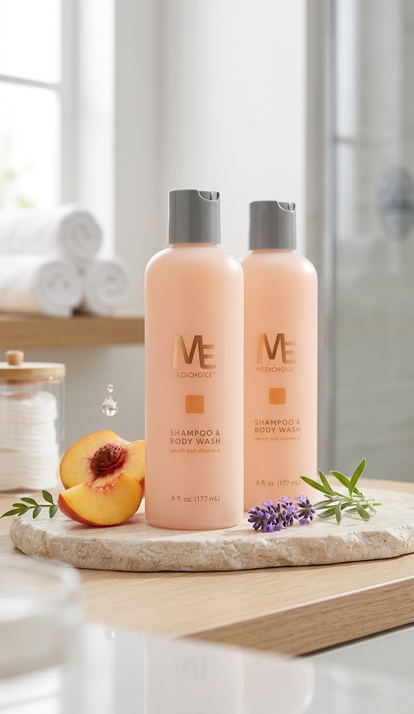 ME MediChoice Apricot or Cucumber Melon Shampoo & Body Wash 4oz (PC28202, PC29022)