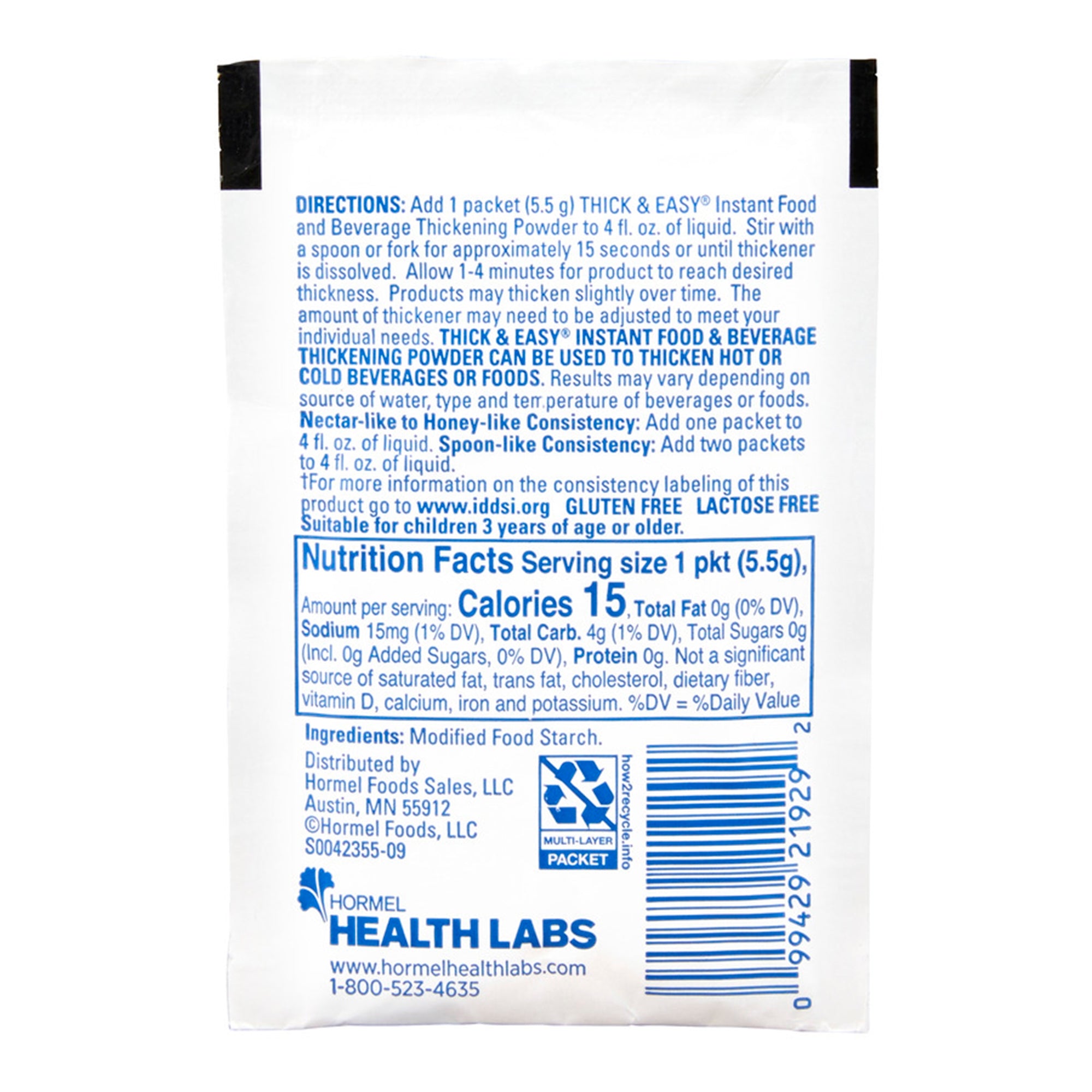 Thick & Easy® Instant Food Thickener Unflavored, Level 2 Mildly Thick