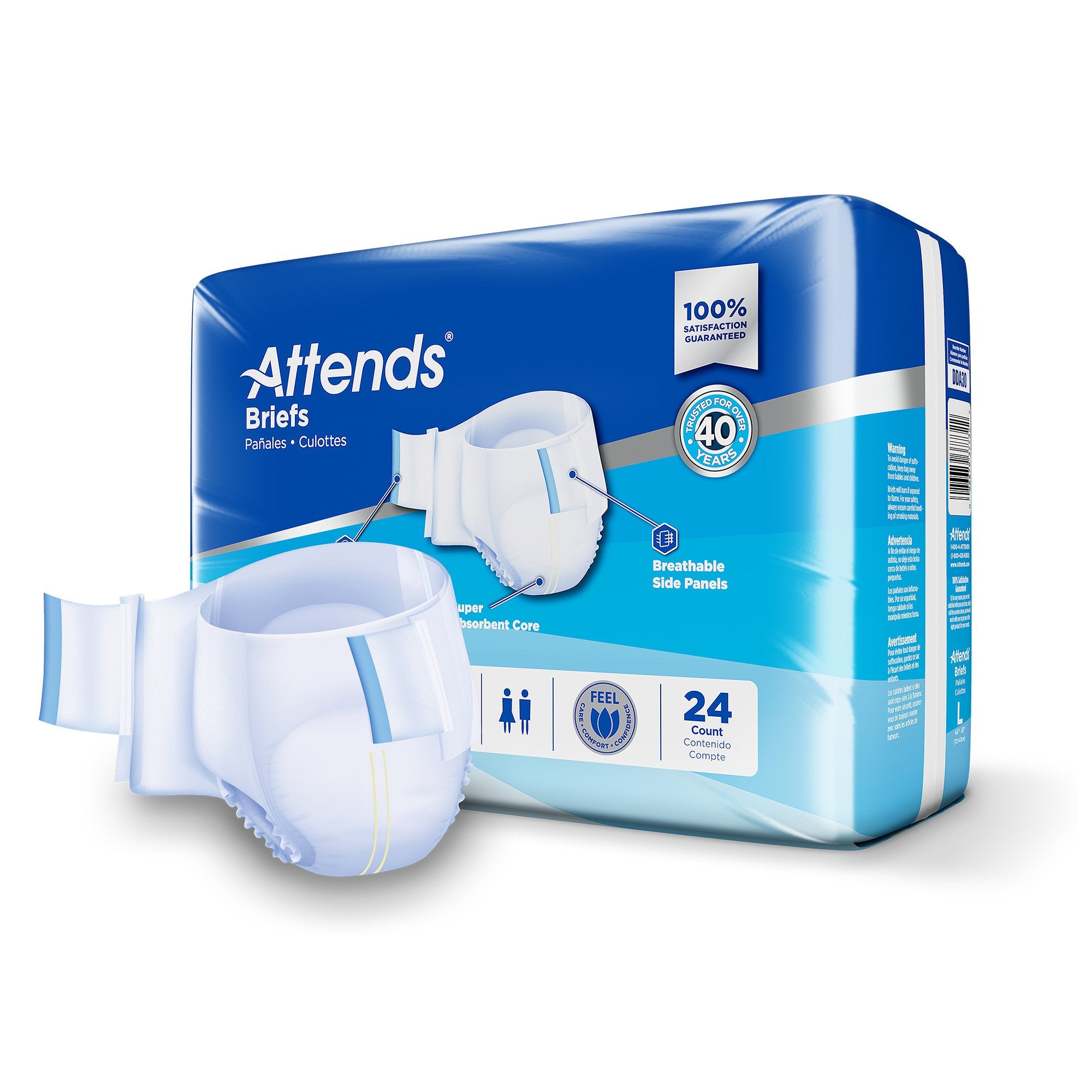 Attends® Extra Absorbent Breathable Briefs