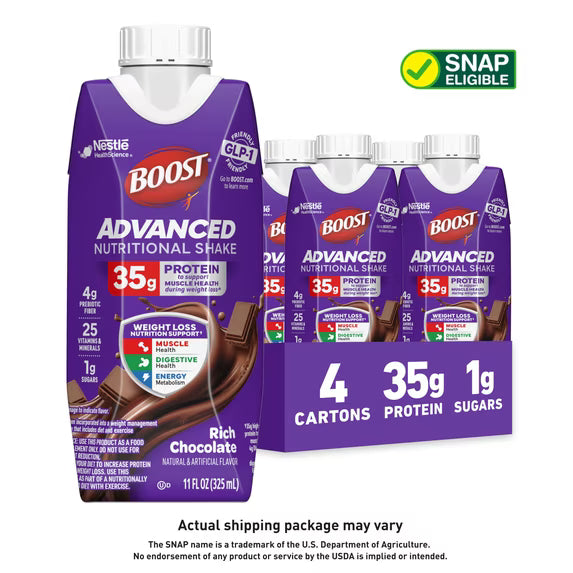 Boost® Advanced Nutritional Shake Rich Chocolate Flavor Liquid 11 oz. Carton