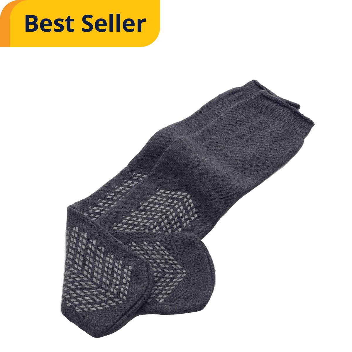 MediChoice equivalent Bariatric Soft Terry Double Tread Slipper Socks - 4 Pairs