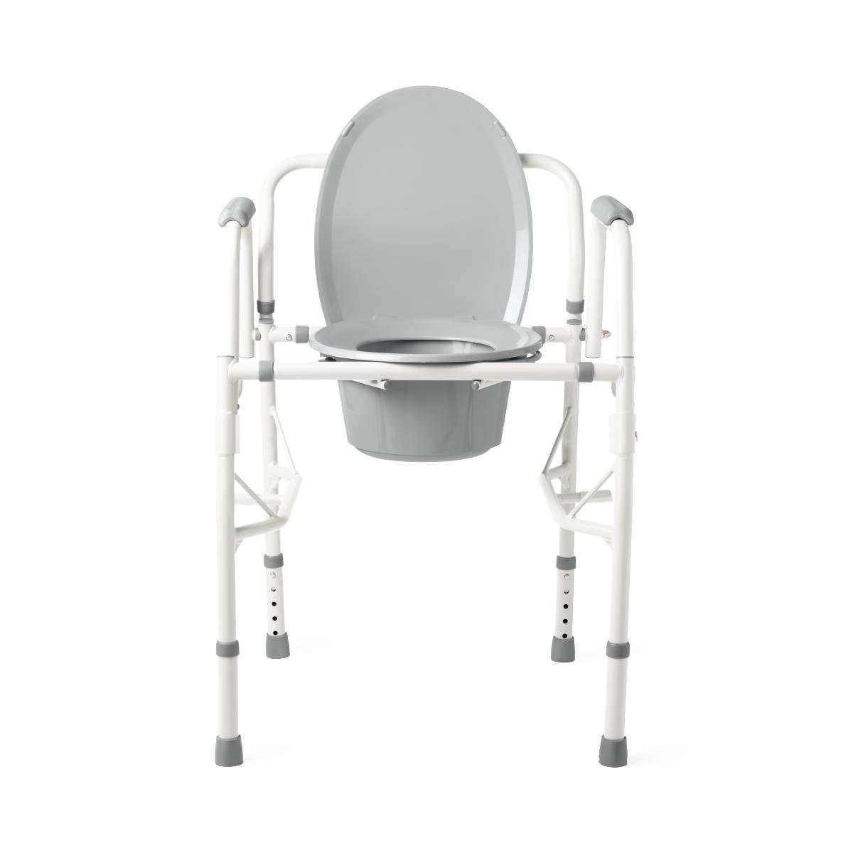 Deluxe Steel Drop-Arm Commode