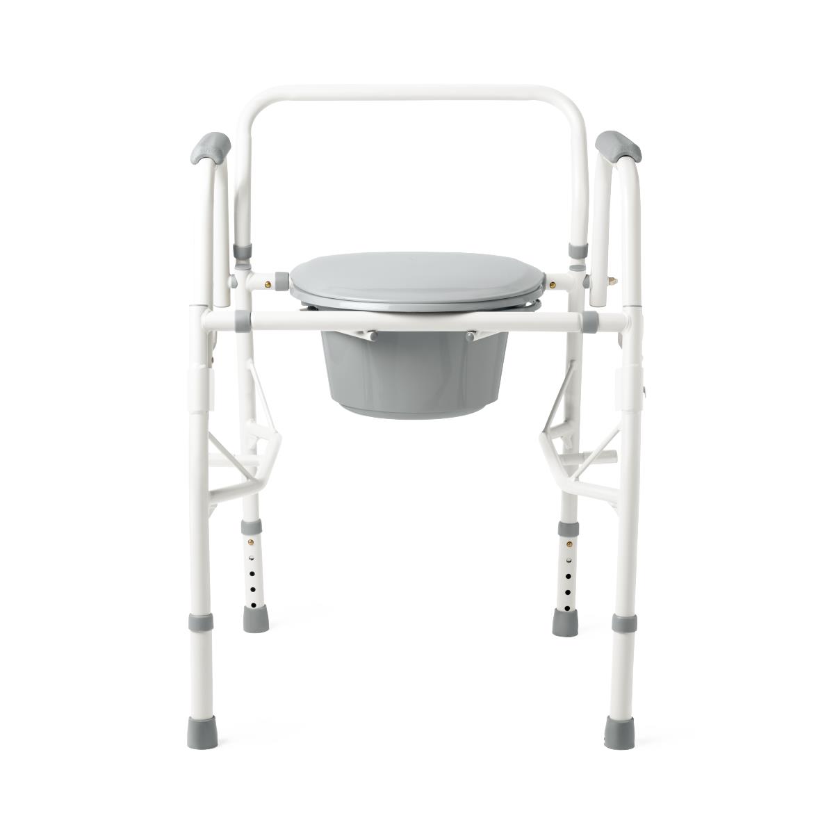Deluxe Steel Drop-Arm Commode