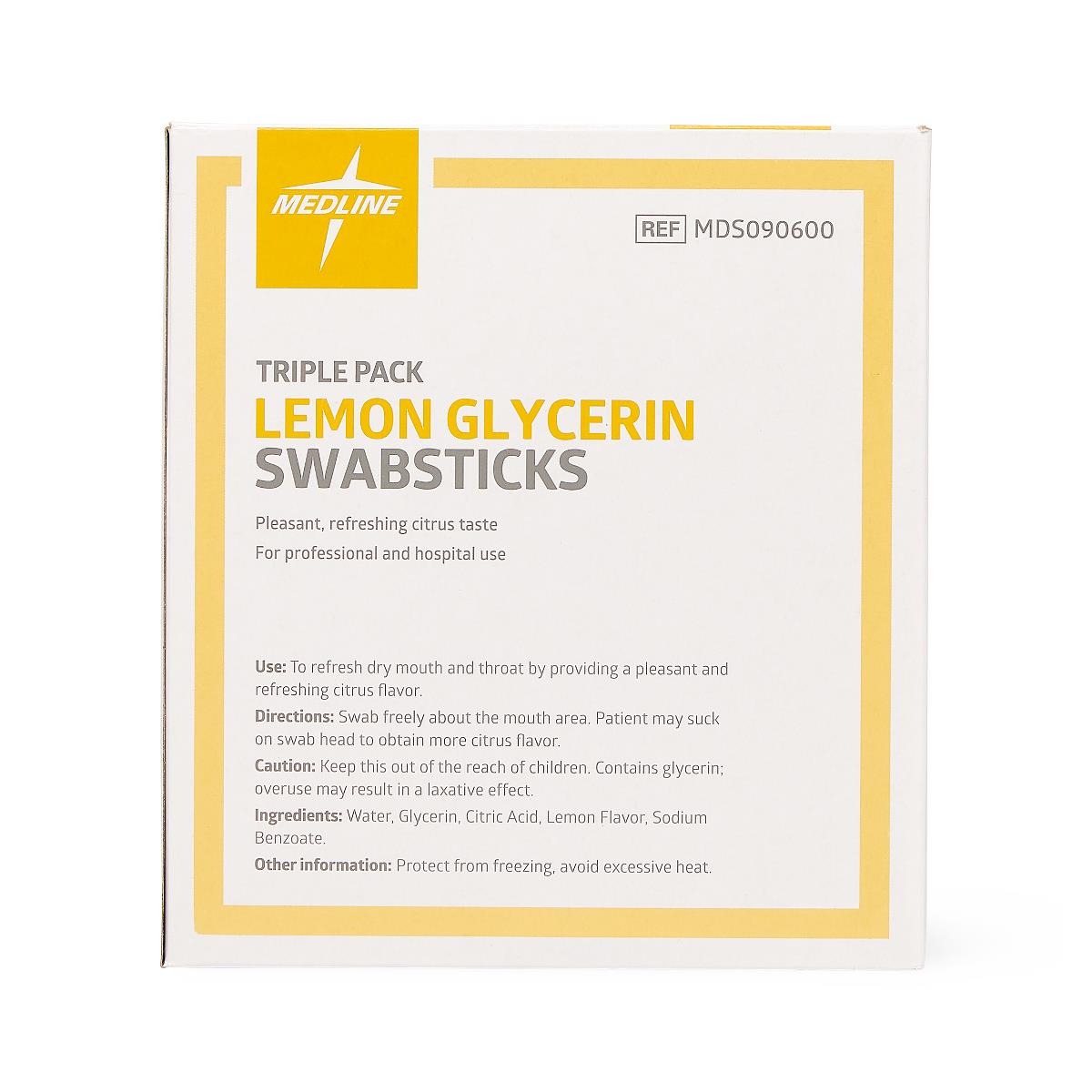 Swabstick Lemon-Glycerin 3-Pk 25 Pk-Box