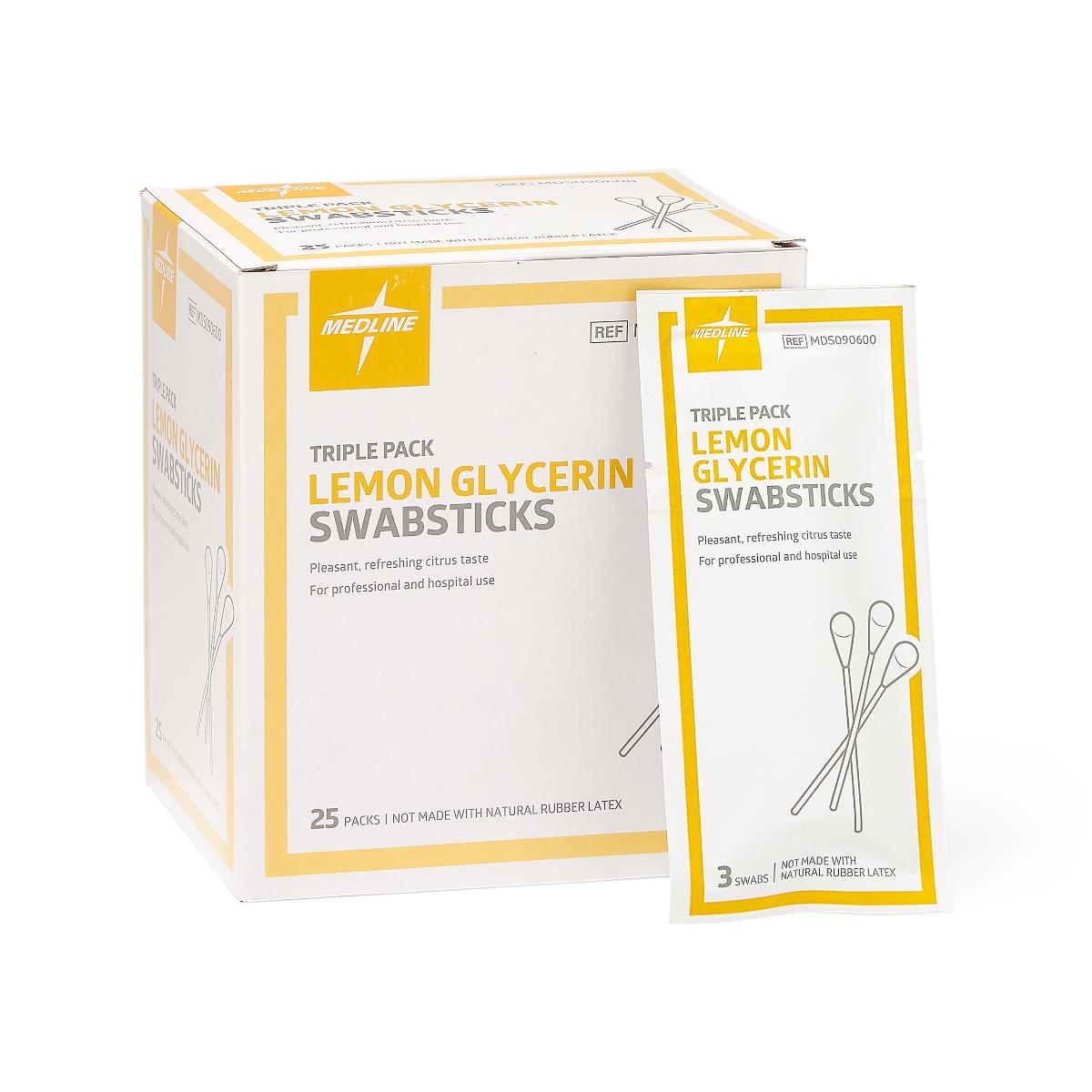 Swabstick Lemon-Glycerin 3-Pk 25 Pk-Box