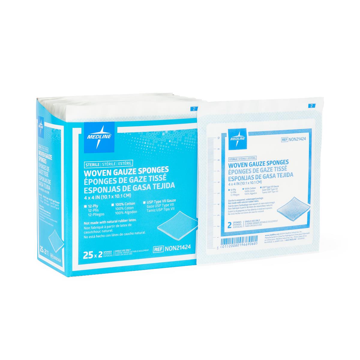 Medline Woven Sterile Gauze Sponges (NON21424)