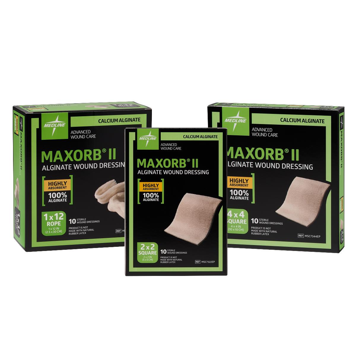 Medline Maxorb II Alginate Wound Dressings