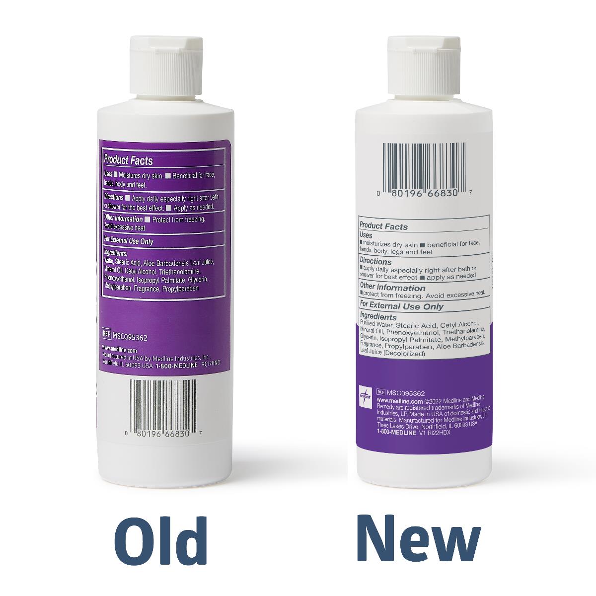 Medline Remedy Essentials Body Lotion 8 oz. 2 PACK