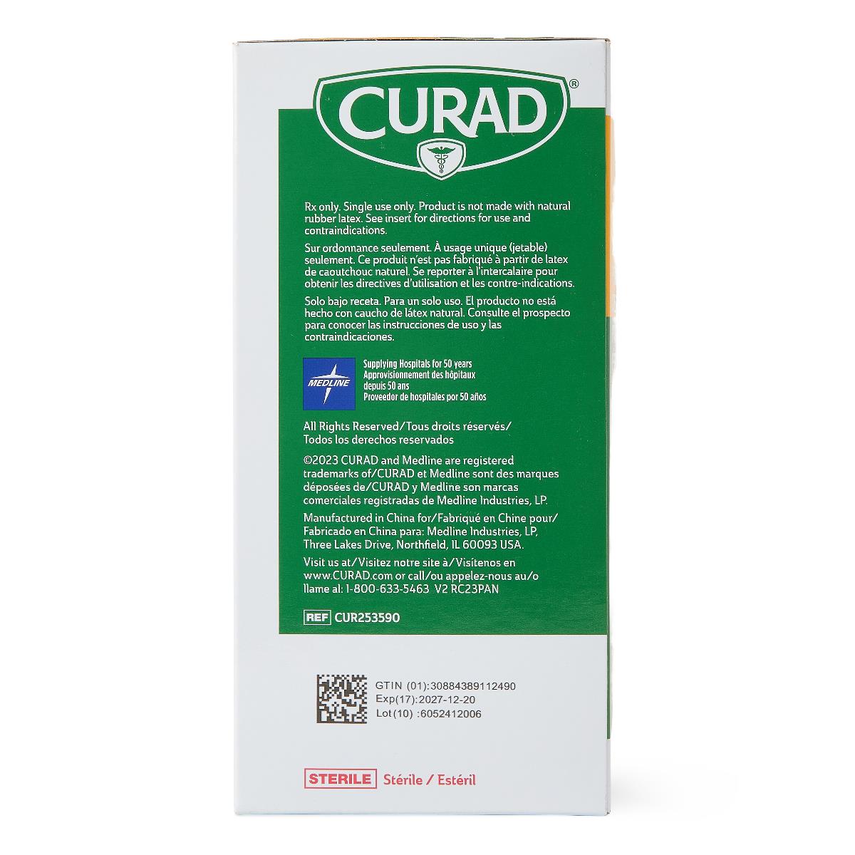 Medline Curad Sterile Xeroform Gauze (CUR253590H) 5x9. 1/EACH