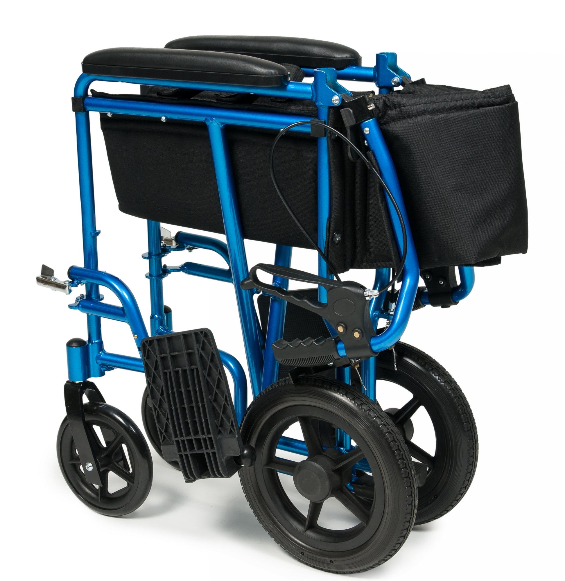 Deluxe Aluminum Transport Chair with 12 inch Wheels