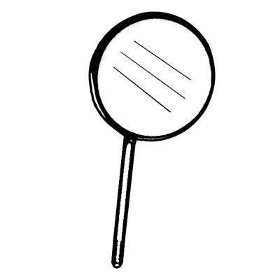 Front Surface Mouth Mirror Simple Stem #4 - 41-123