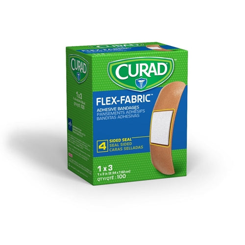 Medline Curad Fabric Adhesive Bandages, Natural (NON25660)