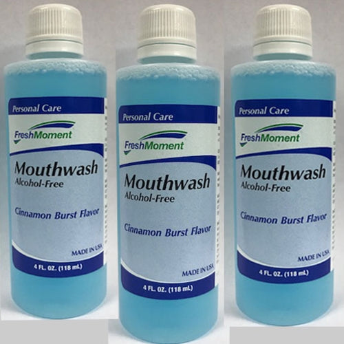 Alcohol free mouthwash by Fresh Moment will leave your mouth feeling