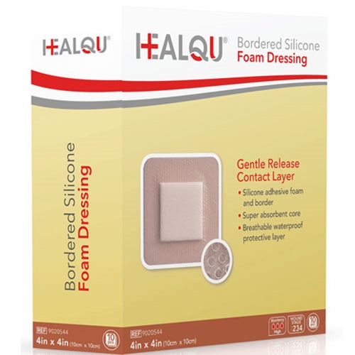 Bordered Silicone Foam Wound Dressing by HEALQU™