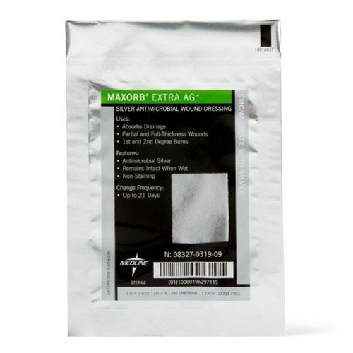 Maxorb® Extra Ag+ CMC - Alginate Dressings, 2" x 2"