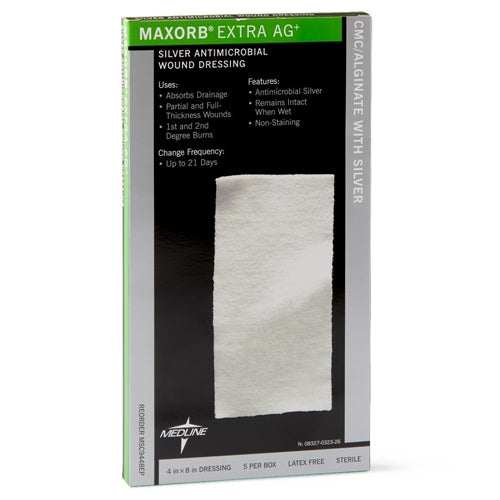 maxorb silver alginate dressing Maxorb Extra Ag+ CMC/Alginate Wound Dressing, 1 x 12 Inch