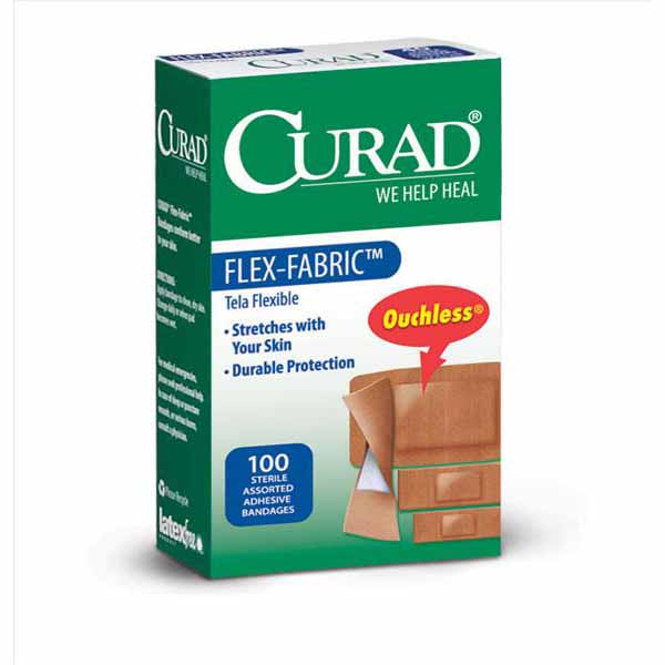 Medline CURAD Flex-Fabric Bandages, Brown (CUR0700)