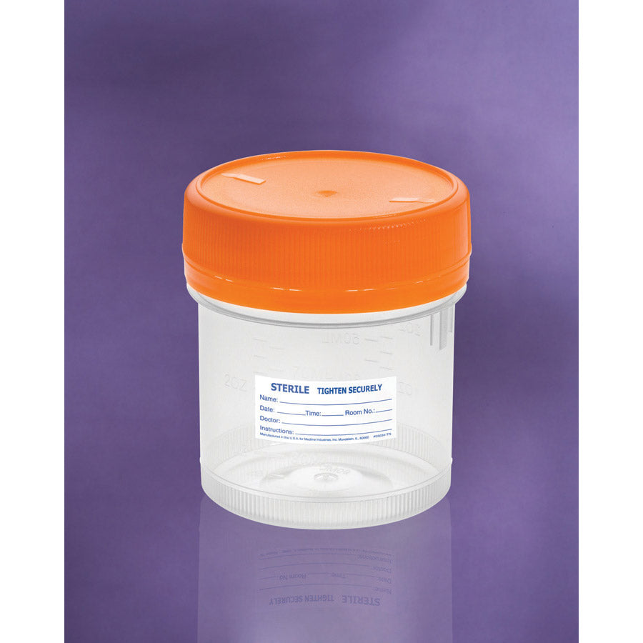 Container Specimen Stool Snap lid Red