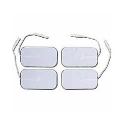 Elite Silver White Cloth Silver Electrode, 2" x 3.5" Rectangle 4 PACK