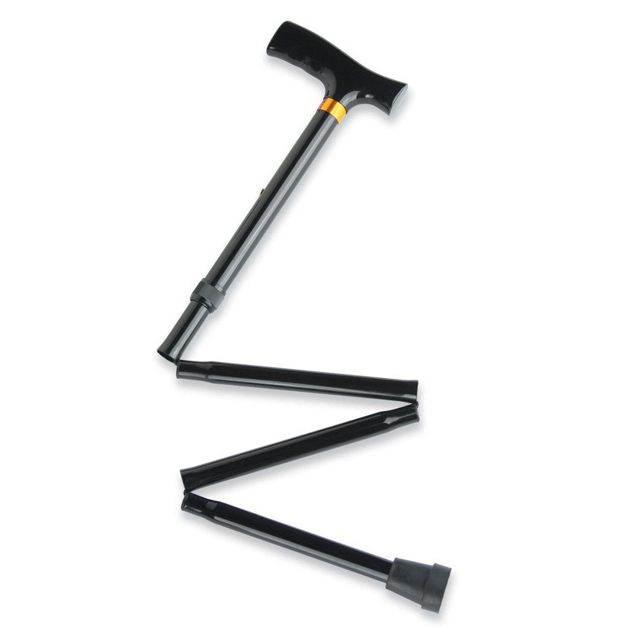 Cane Folding Black Guardian 4-CS