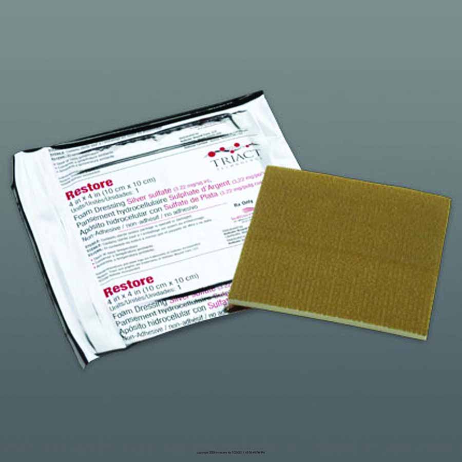 Restore® Non-Adhesive Foam Dressing with Silver and TRIACT® Technology