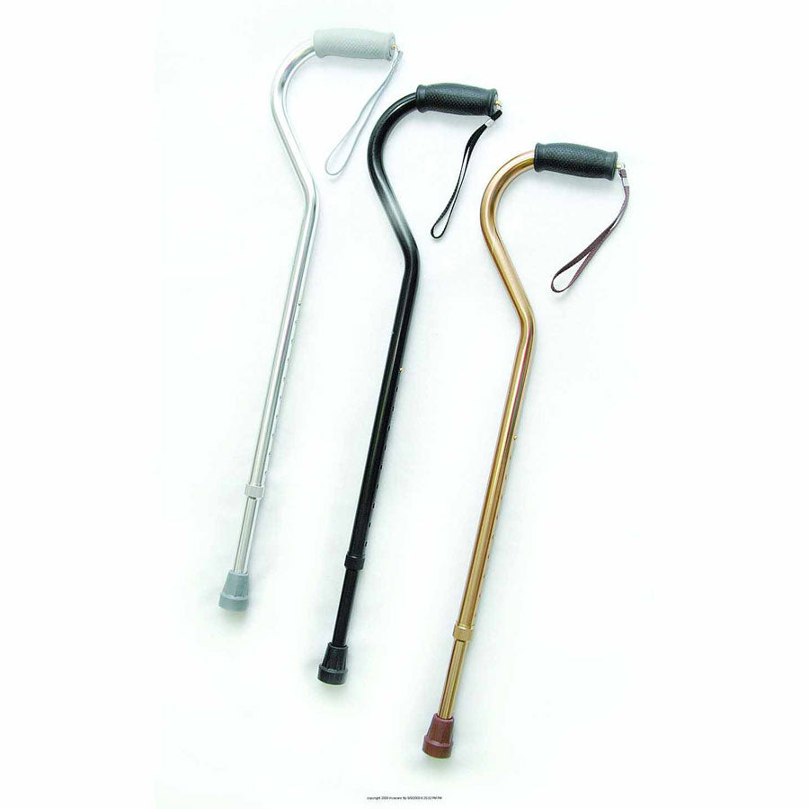 Offset Handle Cane with Strap