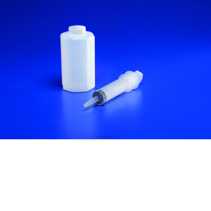 Kangaroo® 60cc Piston Syringe with 500cc Container and Basin