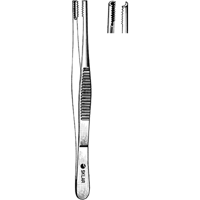 Brown Tissue Forceps 8" - 19-2880