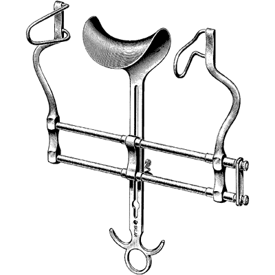 Balfour Abdominal Retractor Fenestrated End Blades 2" Deep 10" Spread - 60-6710