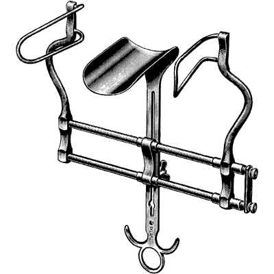 Balfour Abdominal Retractor Fenestrated Blades 4" Deep 7" Spread - 60-7070