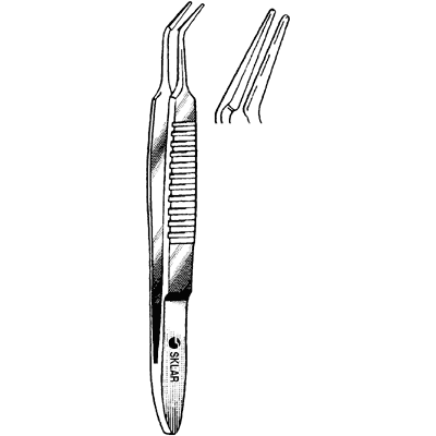 Bechert-McPherson Tying Forceps With Platform 83mm Angled - 66-6178