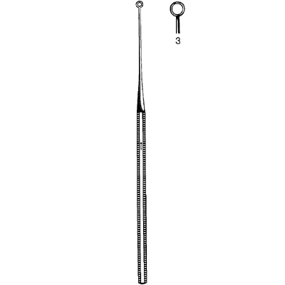 Buck Ear Curette Blunt Straight #3 - 67-2493