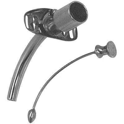 Jackson Improved Tracheotomy Tube #4 Stainless Steel With 15mm Adapter - 78-2144