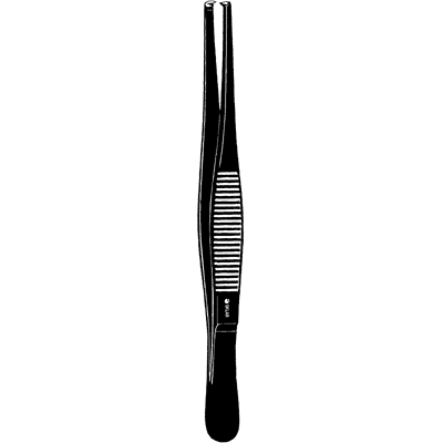 Sklar Black Tissue Forceps 5" - 90-1021