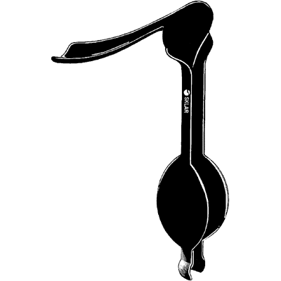 Sklar Black Steiner-Auvard Weighted Speculum 5 1-2" x 1 1-4" - 90-3560