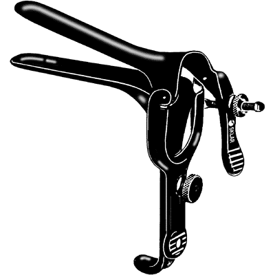 Sklar Black Pederson Vaginal Speculum 3" x 1-2" - 90-3833