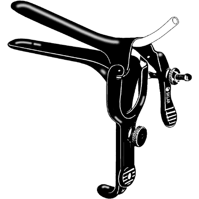 Sklar Black Pederson Vaginal Speculum 4" x 7-8" - 90-9032