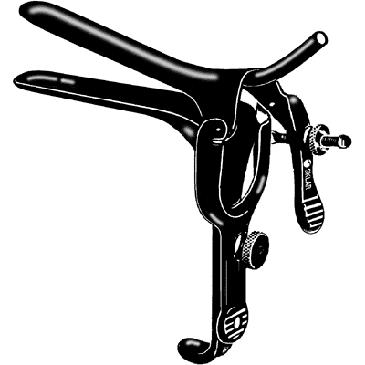 Sklar Black Pederson Vaginal Speculum 4 3-4" x 1" - 90-9044