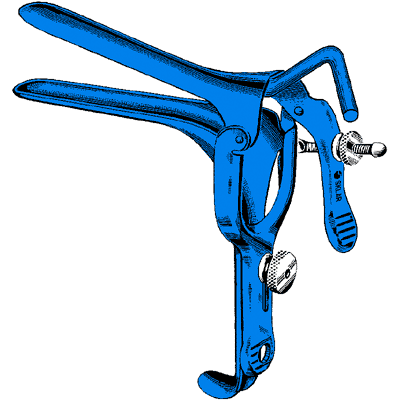 Sklar Blue Pederson Vaginal Speculum 4 3-4" x 1" - 91-5046