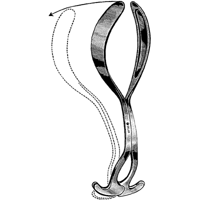 Laufe Divergent Obstetrical Forceps 12 1-2" - 92-2912
