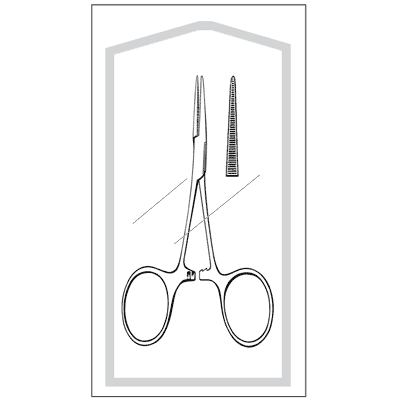 Econo Sterile Hartmann Mosquito Forceps 3 1-2" - 96-2554