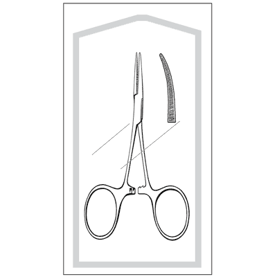 Econo Sterile Hartmann Mosquito Forceps 3 1-2" - 96-2555