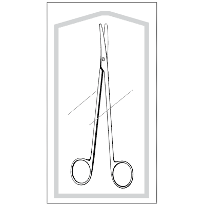 Econo Sterile Metzenbaum Dissecting Scissors 7" - 96-2682