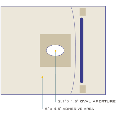 EENT Drape With Adhesive Aperture And Pouch 19" x 15" - 96-S1024