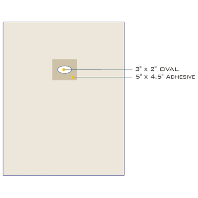 Medium Drape With Adhesive Aperture 33" x 51" - 96-S1030